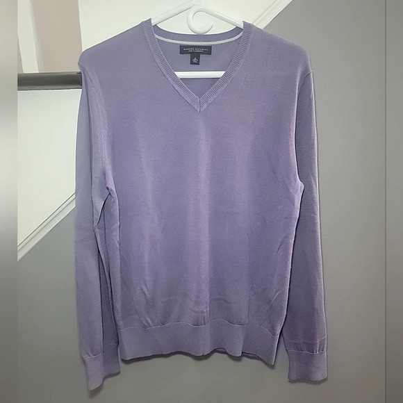 Banana Republic Men's Luxury Blend Silk Cashmere V-Neck Pullover Sweater Size S - Picture 1 of 4